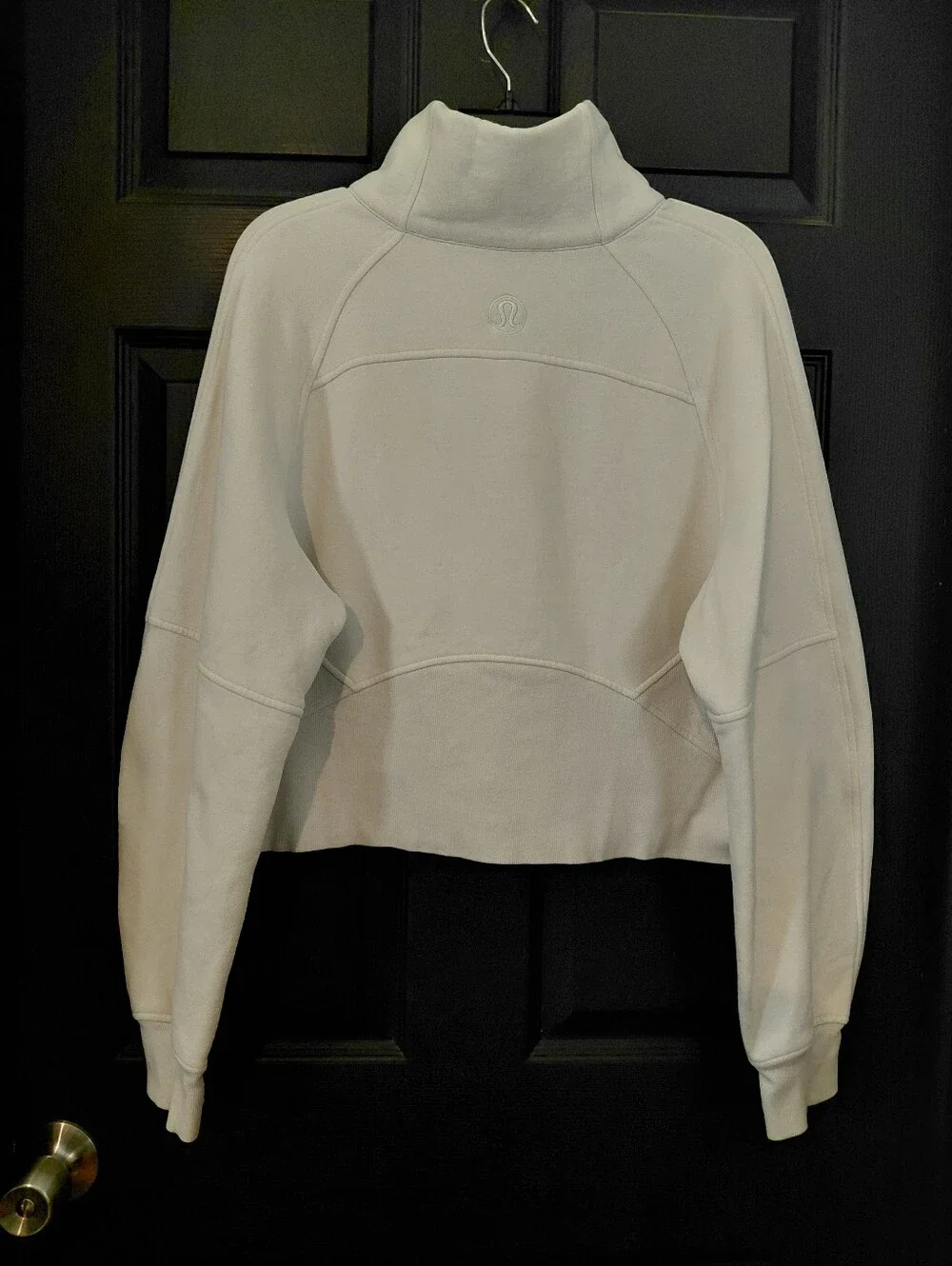 Lululemon Sz. M/L White Opal Scuba Oversized Funnel Neck Half-Zip